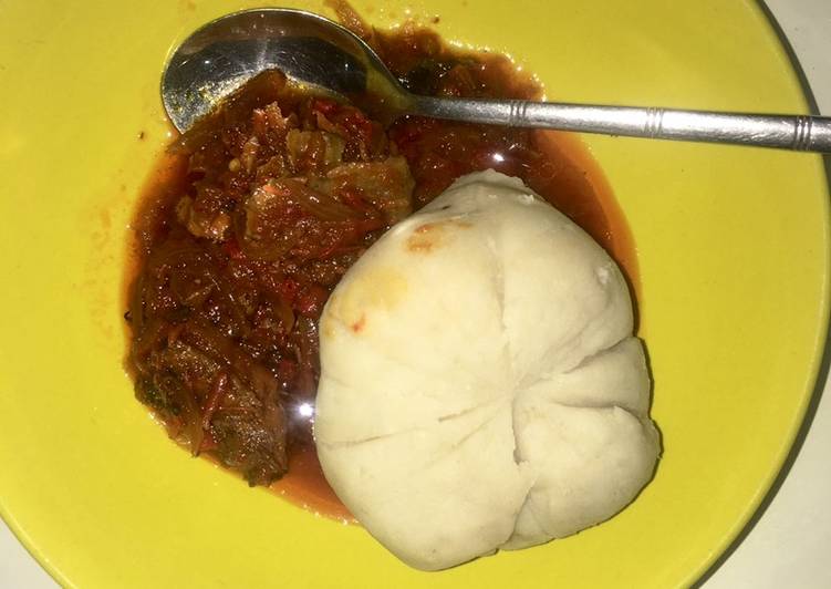 Pounded yam & stew🍛
