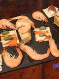 Ataúdes de surimi con gambas