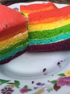 Foto resep Rainbow cake soft
