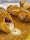 Enrollado de pollo en salsa de zanahorias y miel