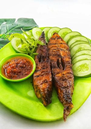 Foto resep Grilled Tapah River Fish with Signature Nusantara Sambal (ikan tapah bakar & sambal terasi)