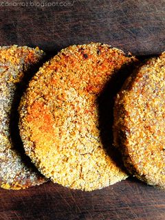 Una foto de Milanesas vegetarianas / veganas de arroz integral y lentejas. (SIN GLUTEN Y SÚPER ECONÓMICAS!)