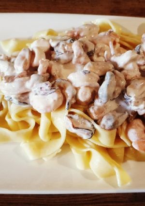 Une photo de Tagliatelles aux fruits de mer
