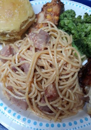 A picture of Ham with Cacio e Pepe.