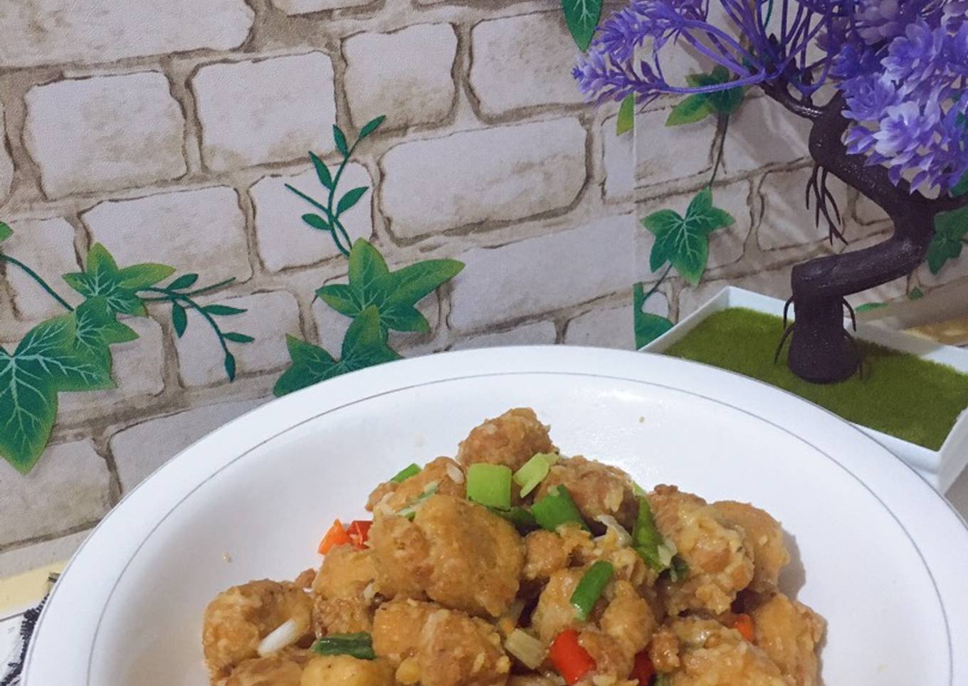 Tahu saos telur asin