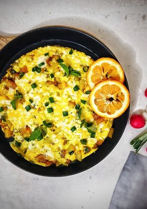 عکسی از دستور املت سیبزمینی با پیازچه😍
