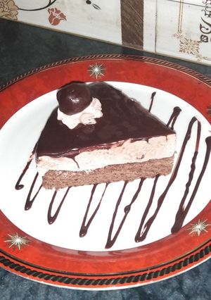 A picture of Choclate mousse cake 🎂.