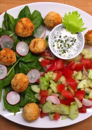Une photo de Falafels de lentilles corail