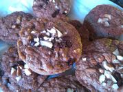Una foto de muffin de coco al microondas