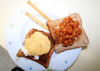 Ultimate Making Recipe Toast with Eggs Benedict and Baked Beans Delicious Simple