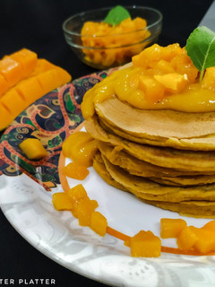 A picture of Mango Pancakes.