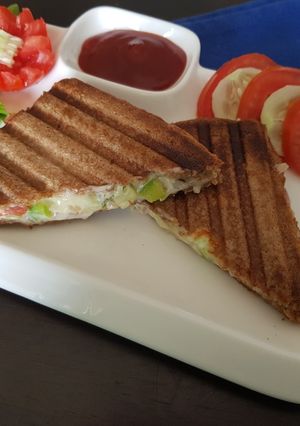 A picture of Veg mayo grilled sandwich.