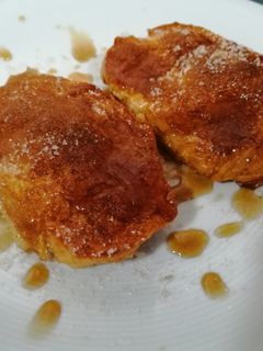 Una foto de Torrijas al horno caramelizadas al Pedro Ximénez