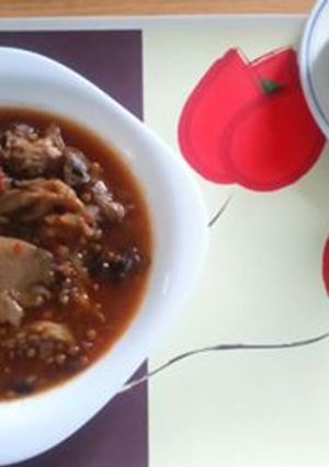 Una foto de Estofado de lentejas con setas varias (Olla de cocción lenta-CrockPot-SlowCooker)