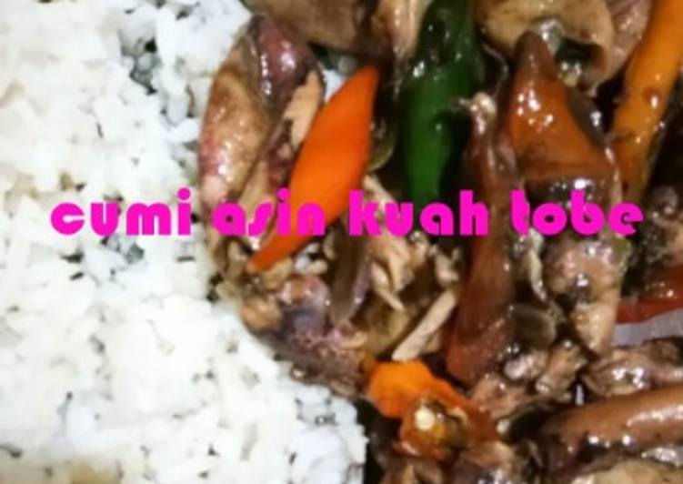 Resep Cumi asin kuah tobe #BikinRamadanBerkesan Lezat