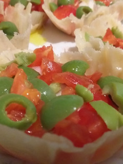 Foto di Cestini di parmigiano all'insalata