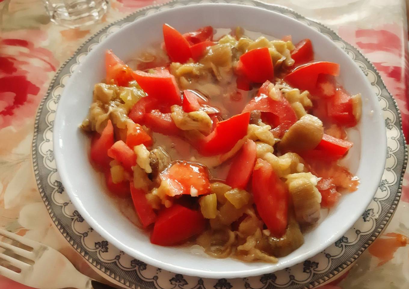 How to Make Super Quick Homemade Salade aubergines tomate piment 🍴