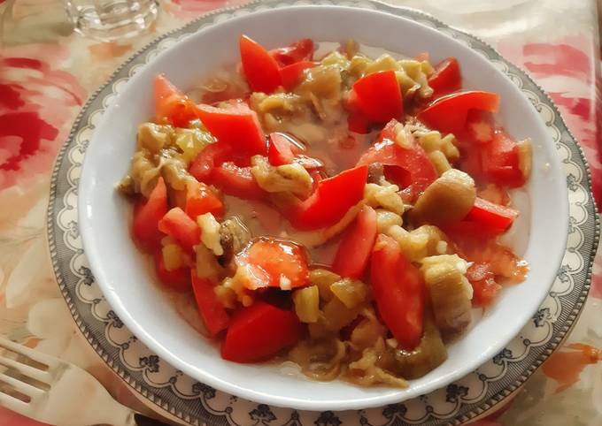 Salade aubergines tomate piment 🍴