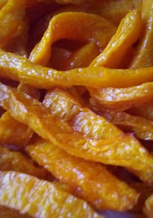 A picture of Pumpkin fries #SnackRecipeContest.