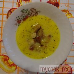 A picture of Recipe of onion soup with cheese.