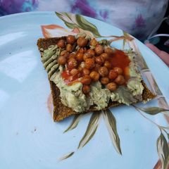 Avocado Chickpea Toast A picture of Avocado Chickpea Toast.