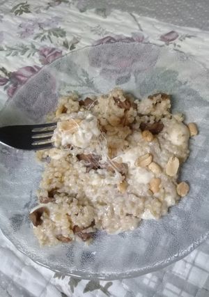 Una foto de Arroz yamaní cremoso con champignones↪