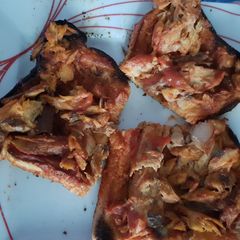 A picture of My Quick Mackerel in Tomato sauce Toasties.