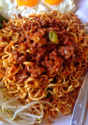 Foto resep Mie Bumbu Daging Super Pedas