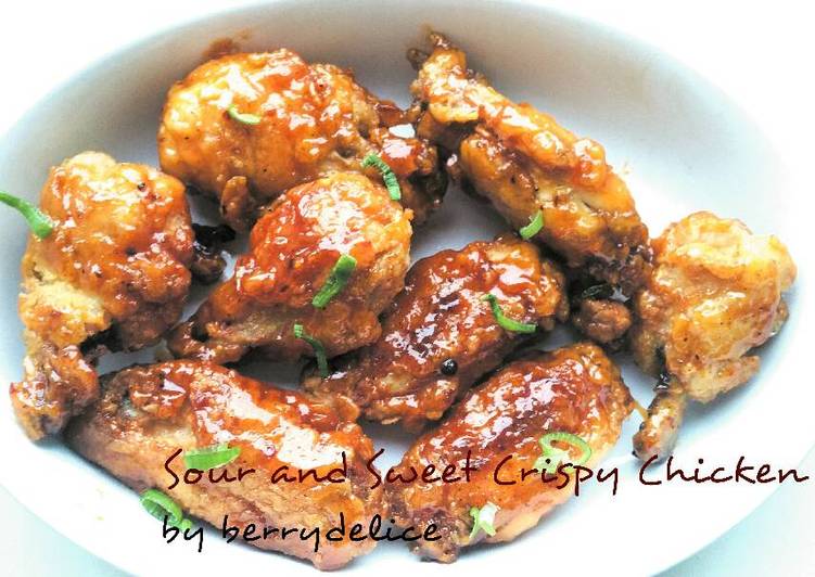 Resep Sour, Sweet, and Spicy Crispy Chicken Wing Anti Gagal