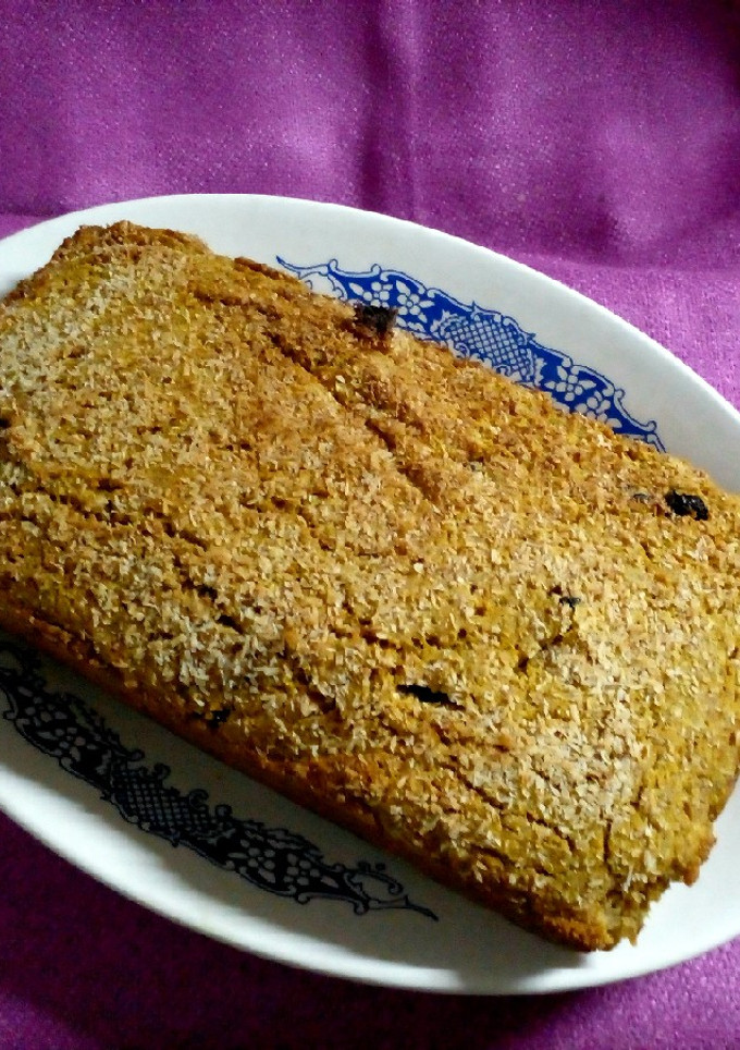 Una foto de Budín integral de zanahorias y pasas de uva