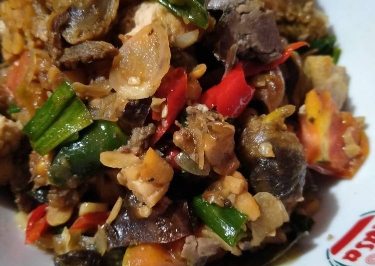 Resep 105. Tumis ati ampela campur Anti Gagal