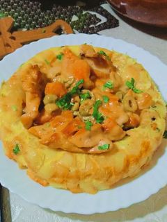 صورة لوصفة بطاطا ودجاج بكريمة الجبن