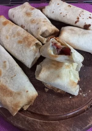 Una foto de Rollitos con tortillas integrales