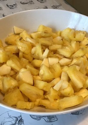 Une photo de Salade d'ananas à la pomme et clémentines
