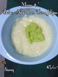 Foto resep MPASI 7M, Menu 4⭐️ Bubur Nasi Ikan Tuna Hijau
