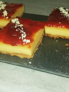 Una foto de Tarta de queso rica