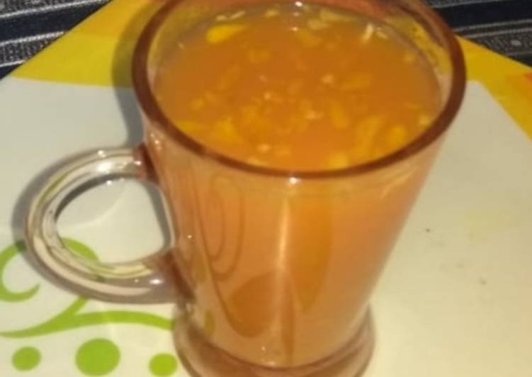 Steps to Make Super Quick Homemade Orange carrot juice with haldi, ginger