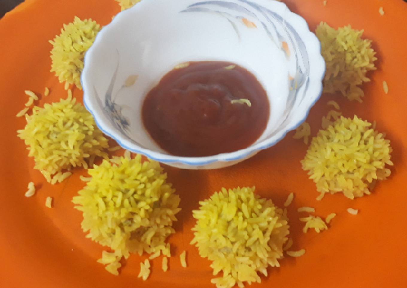 Chicken rice balls