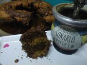 Una foto de torta marmolada cacao amargo