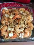 Garlic shrimp with pasta