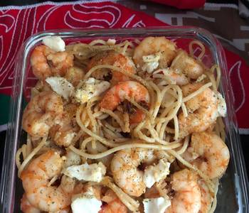 Popular Recipe Garlic shrimp with pasta Practical Delicious