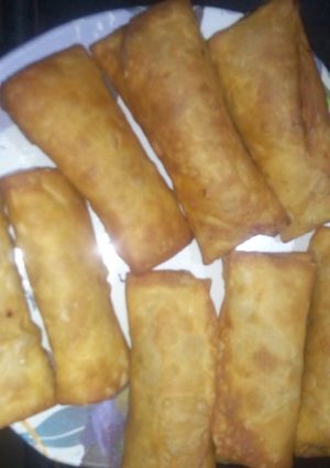 A picture of Chicken spring rolls.