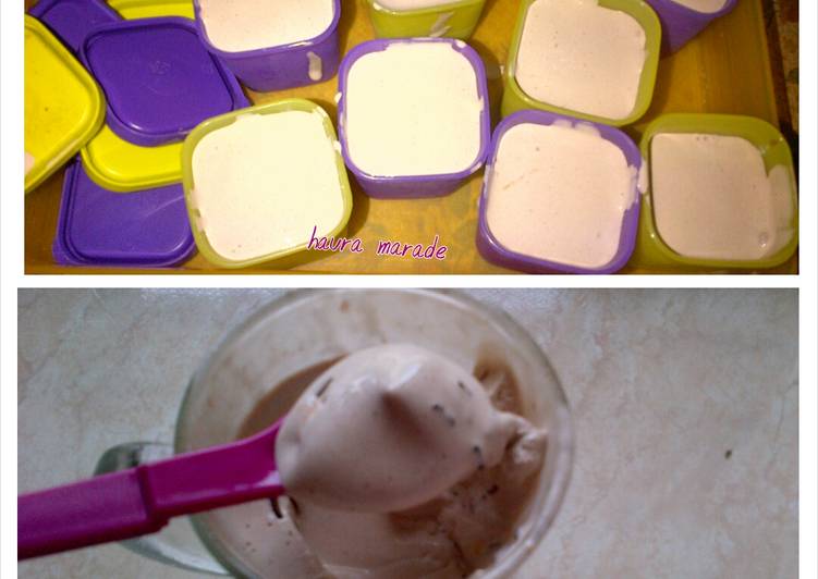 Cara Gampang Menyiapkan es krim walls ala bunda haura (lembut banget) yang Menggugah Selera