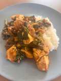Peanut butter chicken with veggies
