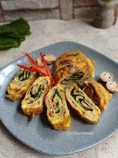 Foto resep Omelete Bayam Jamur Merang