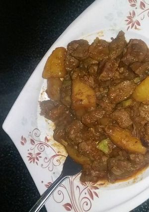 صورة لوصفة كبدة بالبطاط