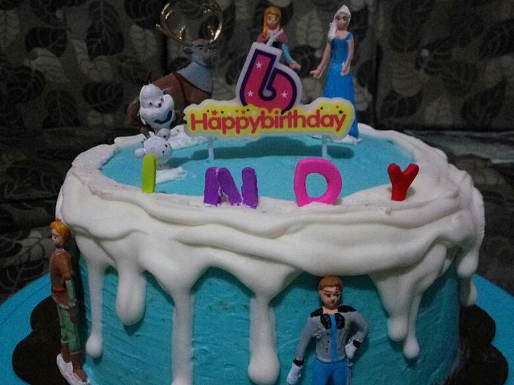 Ini dia! Bagaimana cara buat Birthday Cake (simple Frozen theme) dijamin nikmat