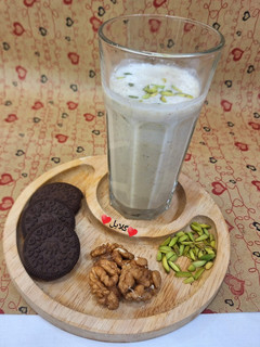 عکسی از دستور شیر پسته با ارده 😋