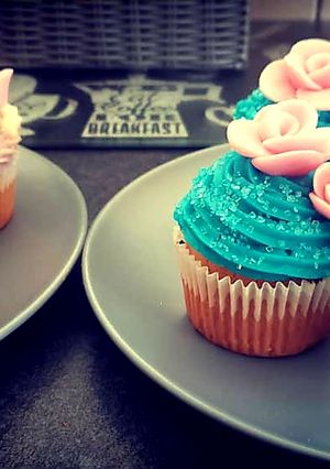Une photo de Cup cake cœur Nutella 🧁🧁💕💕