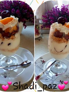 عکسی از دستور دسر میوه ای😋